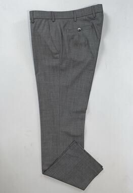 Meyer 'Roma' Flat Front Slim Fit Stretch Poly-Wool Dress Pants. Tag 52, 35X32.5